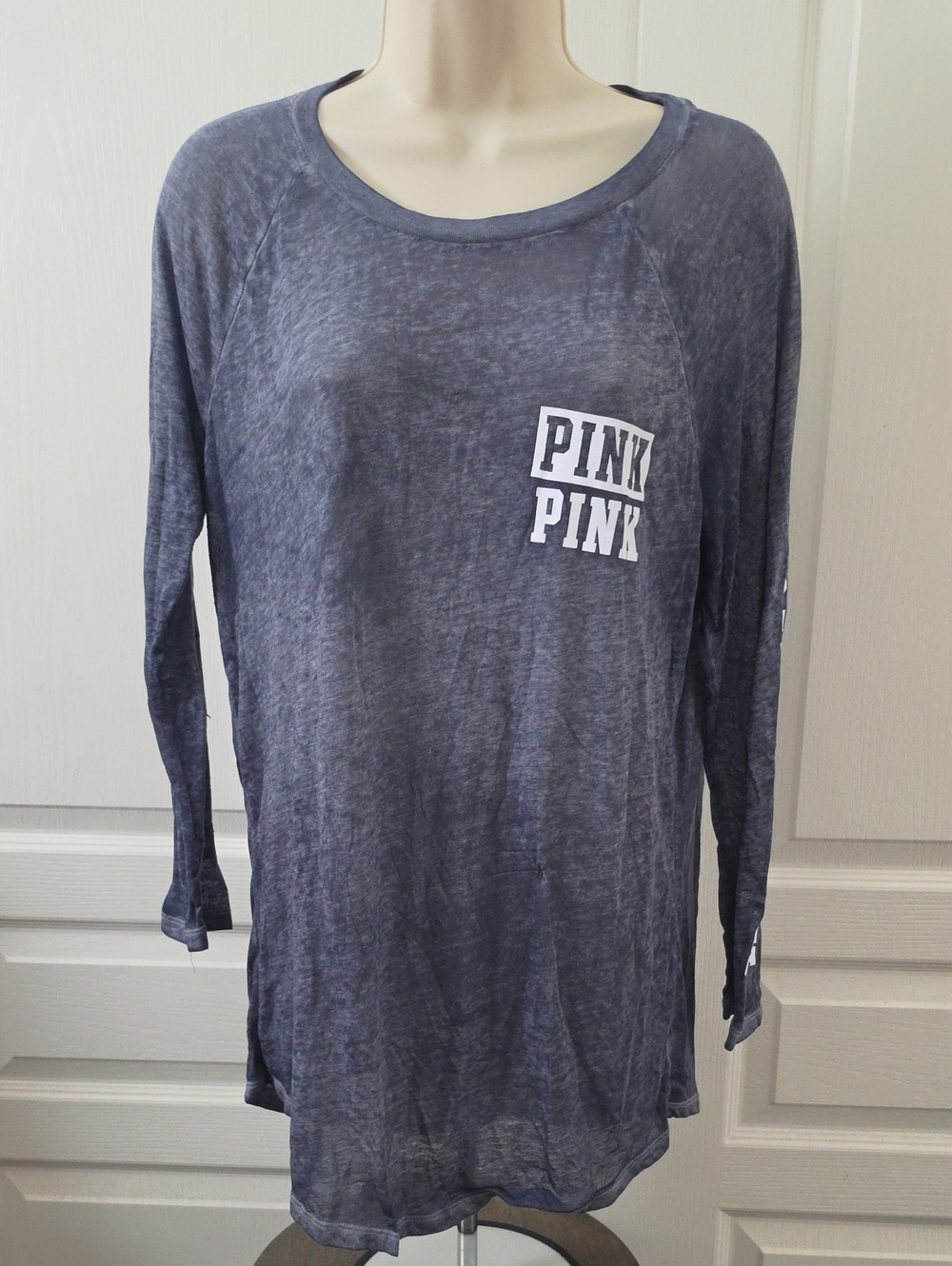 PINK Victoria's Secret | Washed Charcoal Long-Sleeve Paper Thin Oversized Tunic
